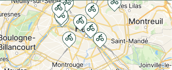 Carte des loueurs de vélo à Libourne